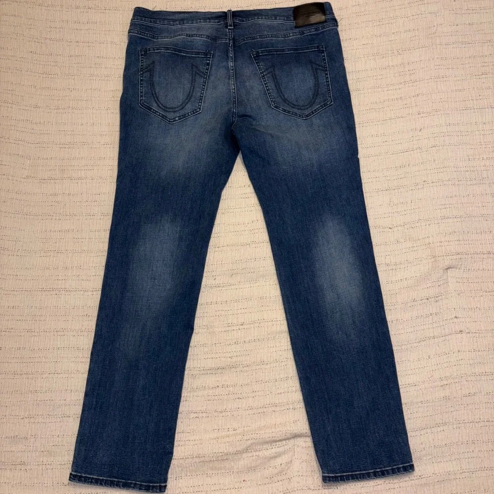 True Religion Tony Skinny Mens Jeans Size 40 Blue Denim Medium Wash 626-1110